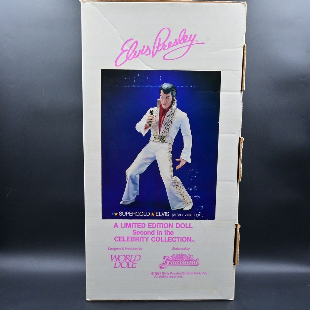 World Doll Elvis Presley Supergold Vinyl Doll First In Collection World Doll LE